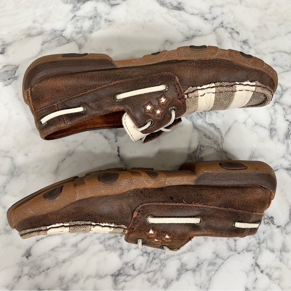 Twisted X Brown and Cream Women's Moccasins - Picture 7 of 12